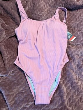 Women’s Speedo Ribbed One-Piece Swimsuit in Mauve